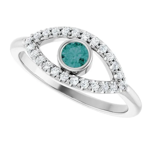 Accented Evil Eye Ring Image 5 Henry B. Ball Jewelers Canton, OH