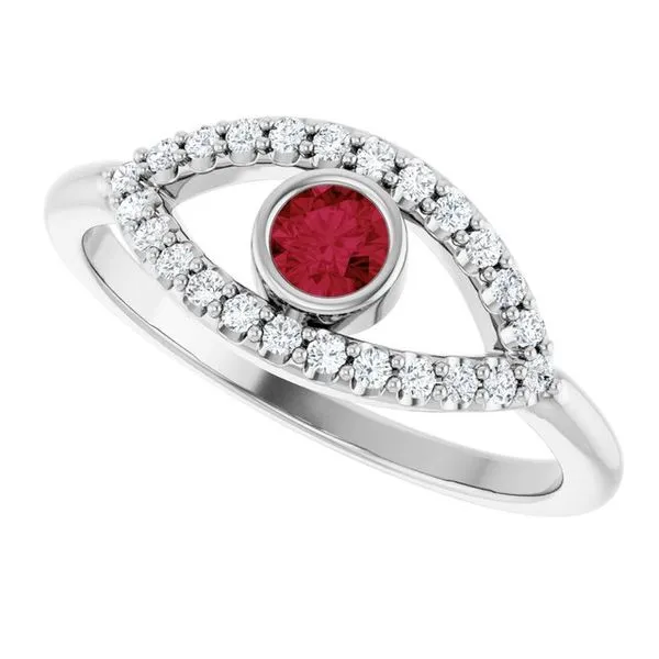 Accented Evil Eye Ring Image 5 Henry B. Ball Jewelers Canton, OH