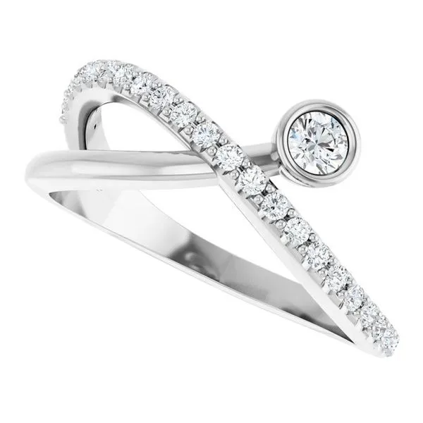 Criss-Cross Bezel-Set Ring Image 5 Henry B. Ball Jewelers Canton, OH