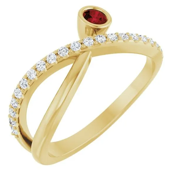 Criss-Cross Bezel-Set Ring Holly's Jewelry Mountain Home, AR