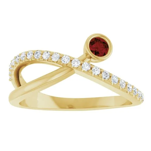 Criss-Cross Bezel-Set Ring Image 3 Holly's Jewelry Mountain Home, AR