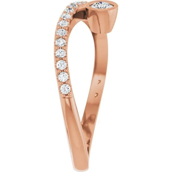 Criss-Cross Bezel-Set Ring Image 4 Henry B. Ball Jewelers Canton, OH