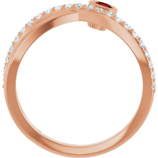 Criss-Cross Bezel-Set Ring Image 2 Holly's Jewelry Mountain Home, AR