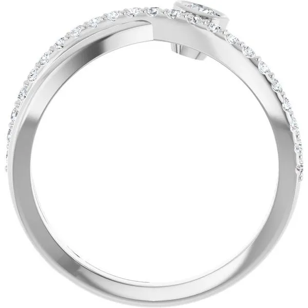 Criss-Cross Bezel-Set Ring Image 2 Cherry Street Jewelers Tulsa, OK