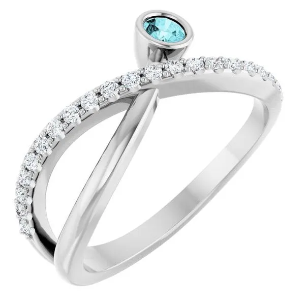 Criss-Cross Bezel-Set Ring Holly's Jewelry Mountain Home, AR