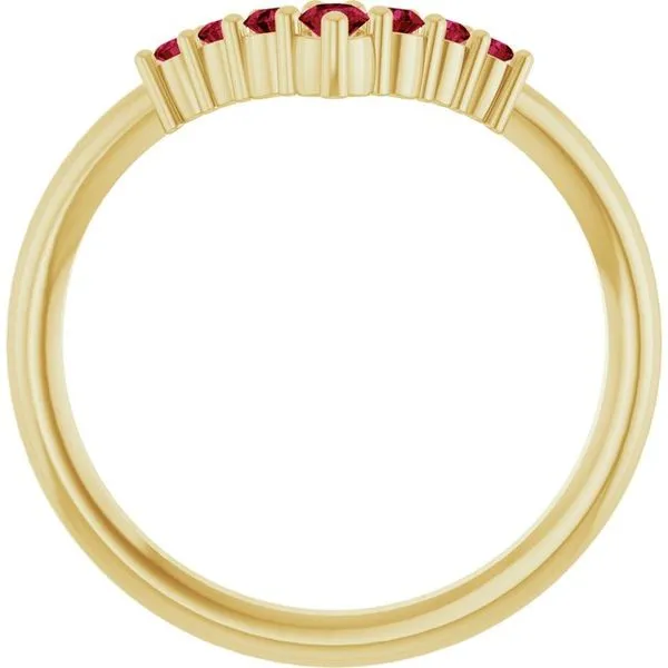 Graduated V Ring Image 2 Mendham Jewelers Mendham, NJ