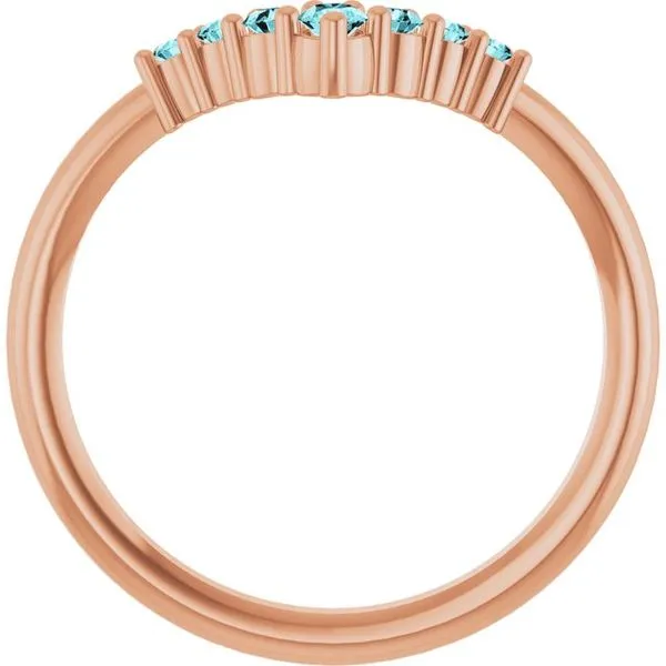 Graduated V Ring Image 2 Henry B. Ball Jewelers Canton, OH