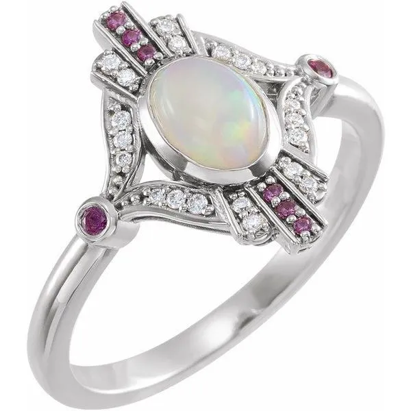 Accented Cabochon Ring Hopman Jewelers Elkhart, IN