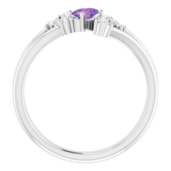 Accented Bypass Ring Image 2 Cherry Street Jewelers Tulsa, OK