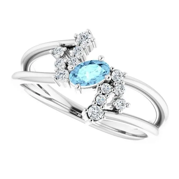 Accented Bypass Ring Image 5 Hopman Jewelers Elkhart, IN