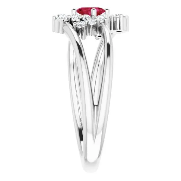 Accented Bypass Ring Image 4 Hopman Jewelers Elkhart, IN