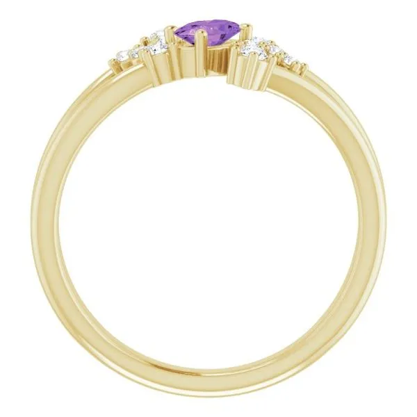 Accented Bypass Ring Image 2 Long Jewelers Chesapeake, VA