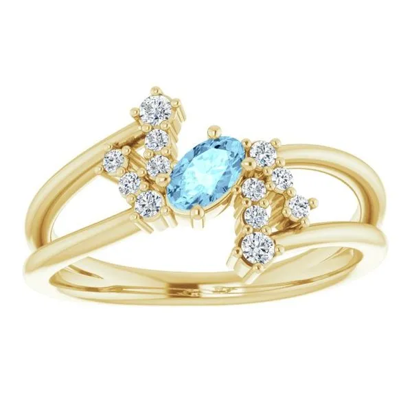 Accented Bypass Ring Image 3 Hopman Jewelers Elkhart, IN