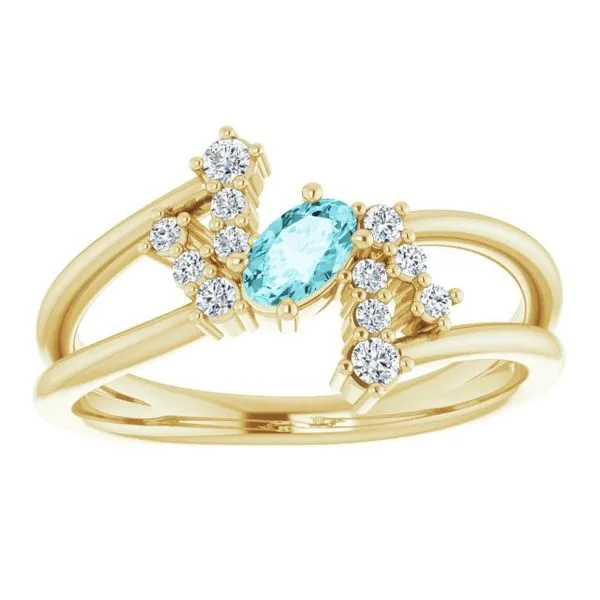 Accented Bypass Ring Image 3 Henry B. Ball Jewelers Canton, OH