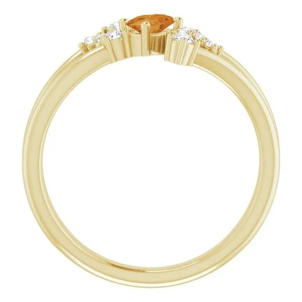 Accented Bypass Ring Image 2 Hopman Jewelers Elkhart, IN