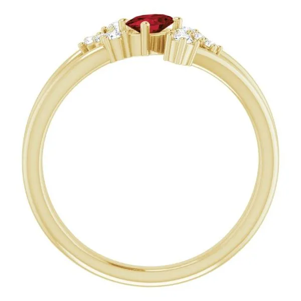 Accented Bypass Ring Image 2 Cherry Street Jewelers Tulsa, OK