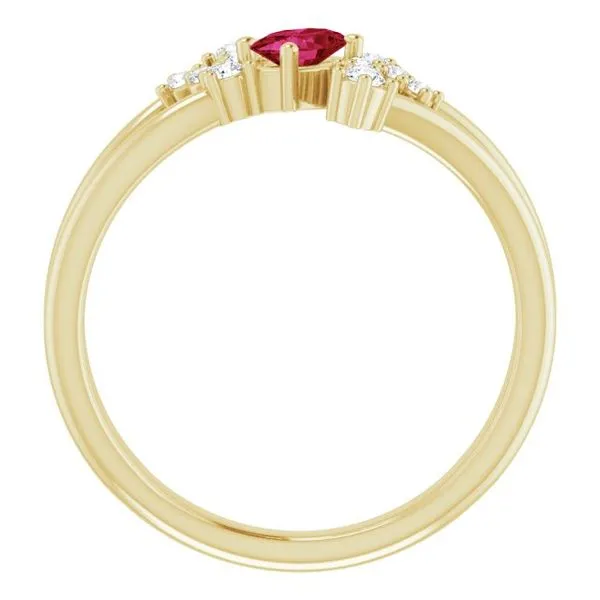 Accented Bypass Ring Image 2 Henry B. Ball Jewelers Canton, OH