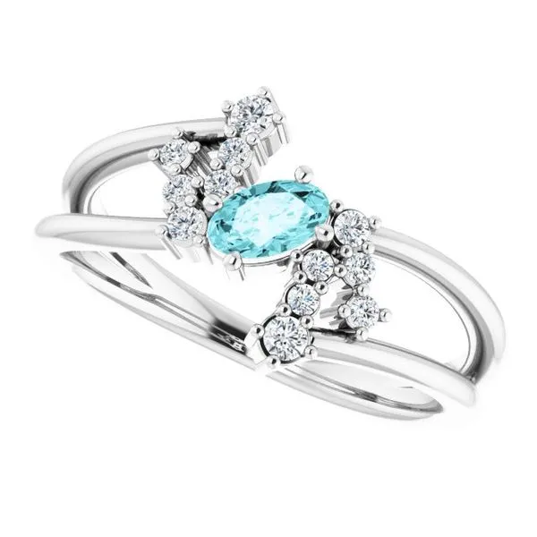 Accented Bypass Ring Image 5 Long Jewelers Chesapeake, VA