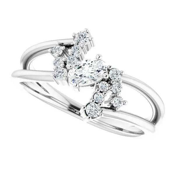 Accented Bypass Ring Image 5 Hart's Jewelers Grants Pass, OR