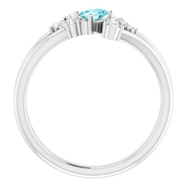 Accented Bypass Ring Image 2 Hopman Jewelers Elkhart, IN