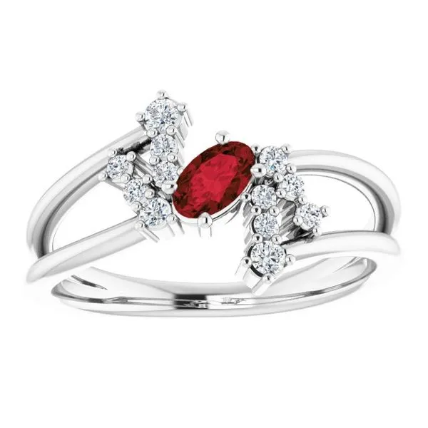 Accented Bypass Ring Image 3 Gysbers Jewelry Waupun, WI
