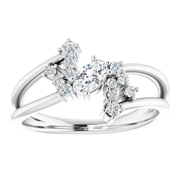 Accented Bypass Ring Image 3 Hopman Jewelers Elkhart, IN