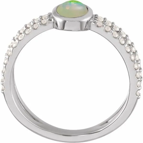 Accented Cabochon Ring Image 2 Jewelry Design Studio Jensen Beach, FL