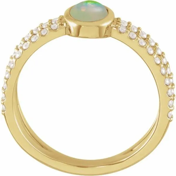 Accented Cabochon Ring Image 2 Hopman Jewelers Elkhart, IN