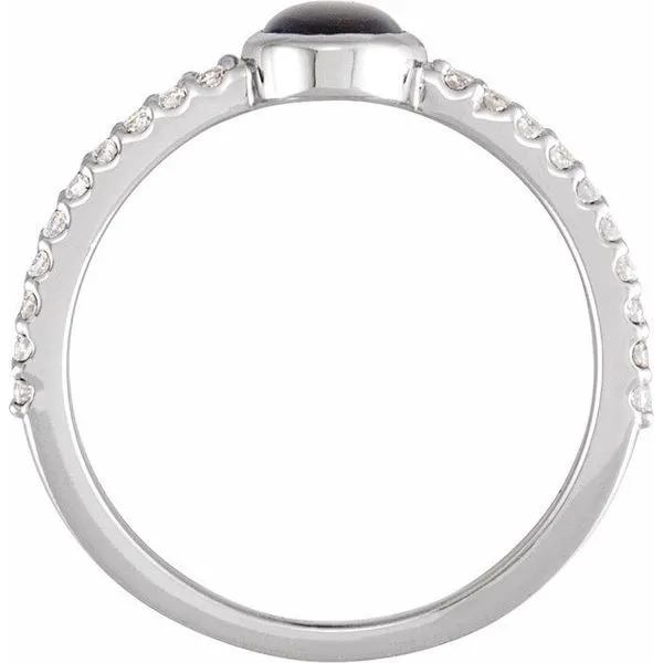 Accented Cabochon Ring Image 2 Hopman Jewelers Elkhart, IN