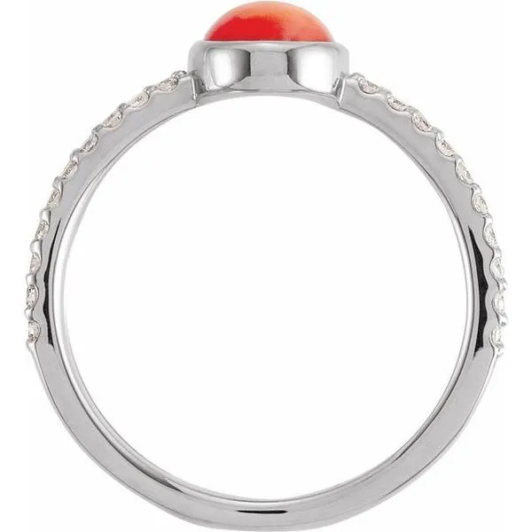 Accented Cabochon Ring Image 2 Hopman Jewelers Elkhart, IN