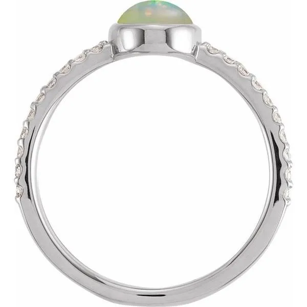 Accented Cabochon Ring Image 2 Jewelry Design Studio Jensen Beach, FL