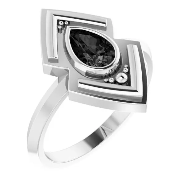 Bezel-Set Geometric Ring J. Meredith Jewelers Delafield, WI