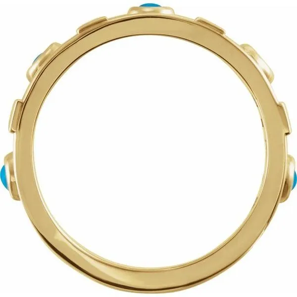 Accented Bezel-Set Cabochon Ring Image 2 Cherry Street Jewelers Tulsa, OK