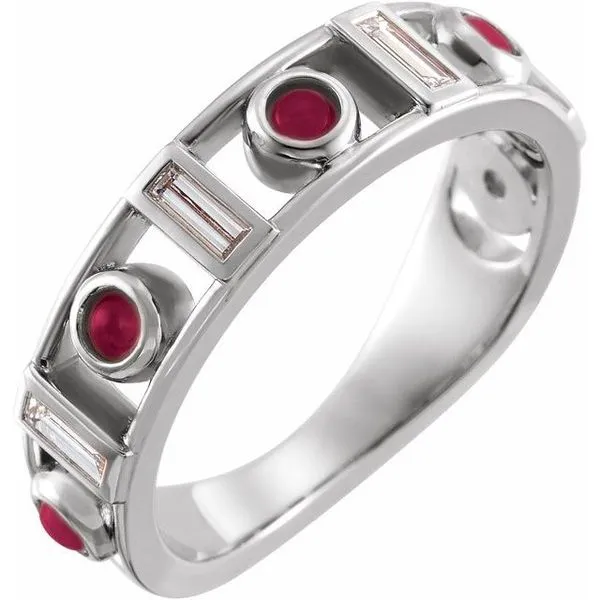 Accented Bezel-Set Cabochon Ring Jewelry Design Studio Jensen Beach, FL