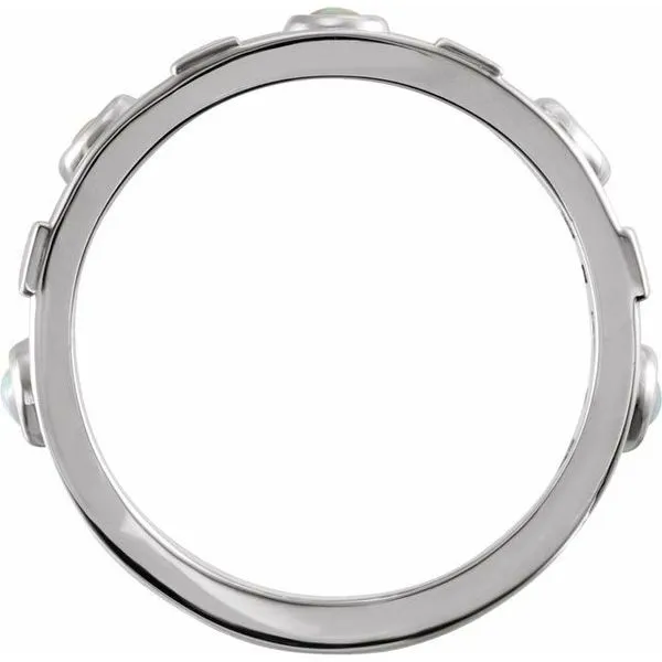 Accented Bezel-Set Cabochon Ring Image 2 Jewelry Design Studio Jensen Beach, FL