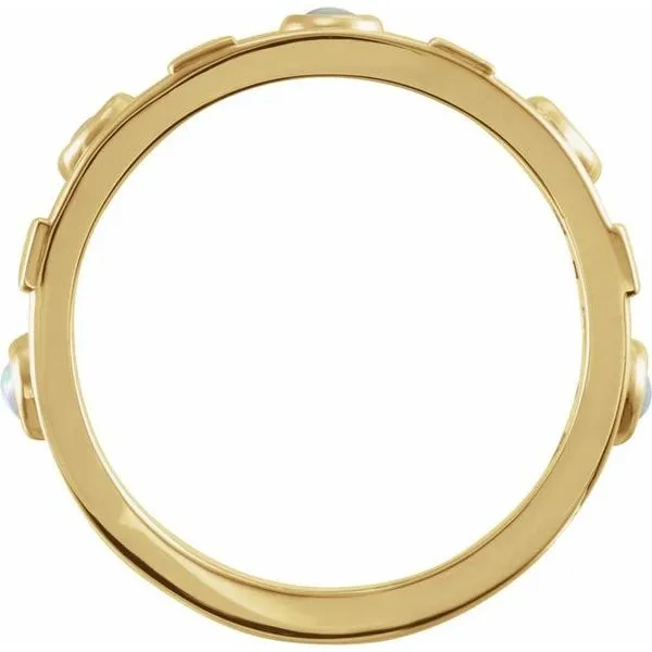 Accented Bezel-Set Cabochon Ring Image 2 Jewelry Design Studio Jensen Beach, FL