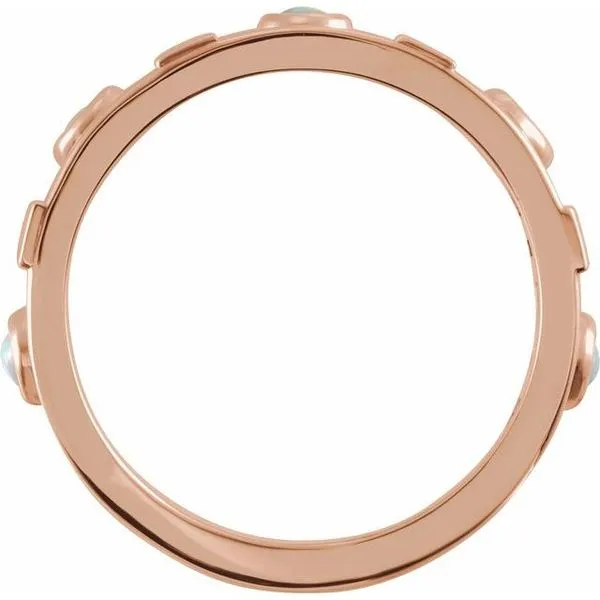 Accented Bezel-Set Cabochon Ring Image 2 Jewelry Design Studio Jensen Beach, FL