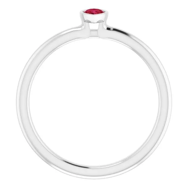 Family Stackable Bezel-Set Ring Image 2 Hopman Jewelers Elkhart, IN