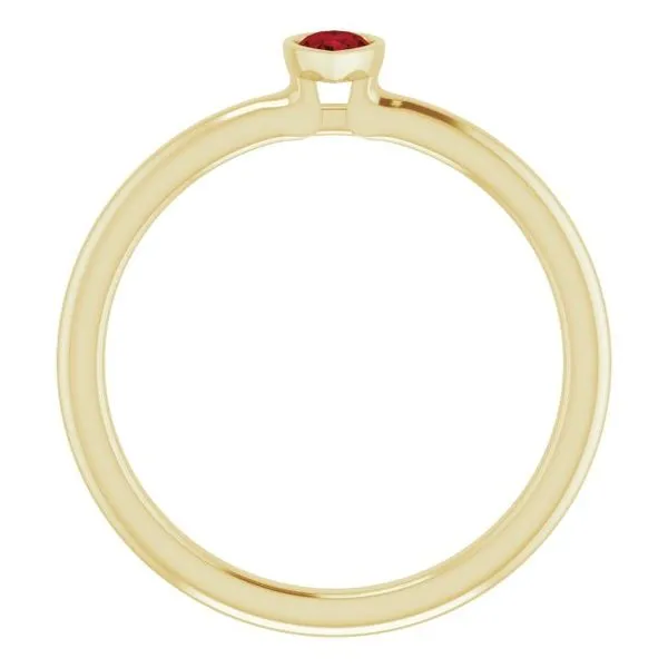 Family Stackable Bezel-Set Ring Image 2 Hopman Jewelers Elkhart, IN