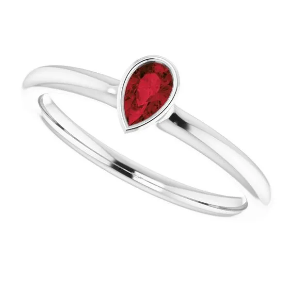 Family Stackable Bezel-Set Ring Image 5 J. Meredith Jewelers Delafield, WI