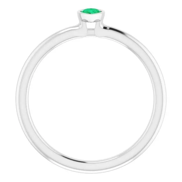 Family Stackable Bezel-Set Ring Image 2 Hopman Jewelers Elkhart, IN