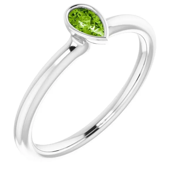 Family Stackable Bezel-Set Ring Leslie E. Sandler Fine Jewelry and Gemstones rockville , MD