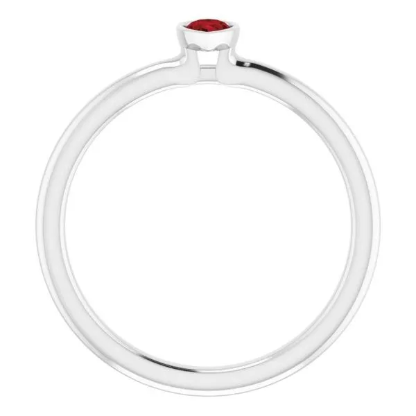 Family Stackable Bezel-Set Ring Image 2 Rasmussen Jewelers Spanish Fork, UT