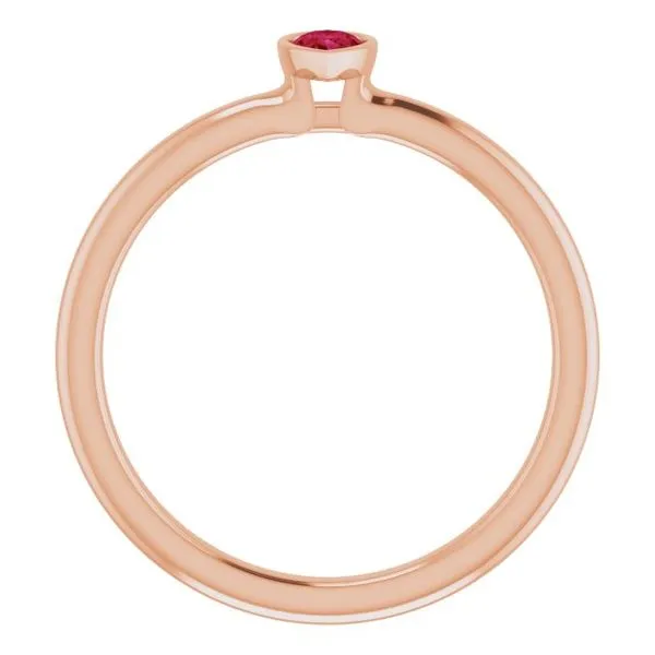 Family Stackable Bezel-Set Ring Image 2 Hopman Jewelers Elkhart, IN