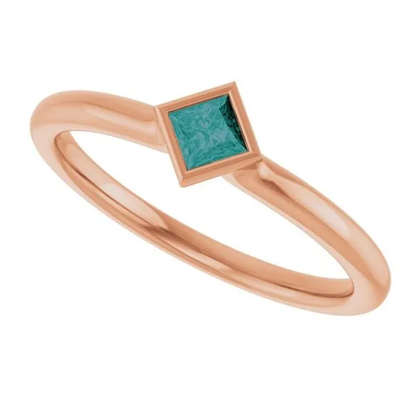 Family Stackable Bezel-Set Ring Image 5 J. Meredith Jewelers Delafield, WI