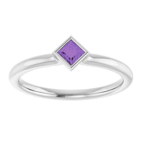 Family Stackable Bezel-Set Ring Image 3 Hopman Jewelers Elkhart, IN