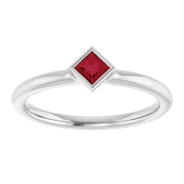 Family Stackable Bezel-Set Ring Image 3 J. Meredith Jewelers Delafield, WI