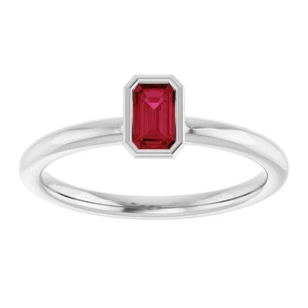 Family Stackable Bezel-Set Ring Image 3 Atlanta West Jewelry Douglasville, GA