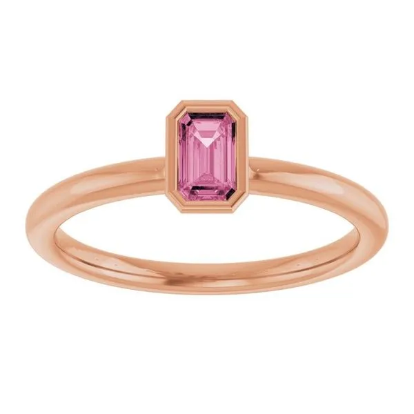 Family Stackable Bezel-Set Ring Image 3 J. Meredith Jewelers Delafield, WI