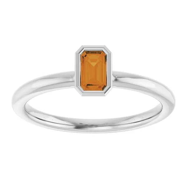 Family Stackable Bezel-Set Ring Image 3 Arnold's Jewelry and Gifts Logansport, IN